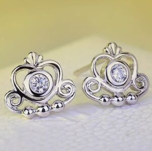 New cz silver post earrings